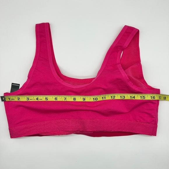 Torrid Women's Plus Size Pink Unlined Cotton Seamed Scoop Bralette Size 1X - Picture 7 of 8